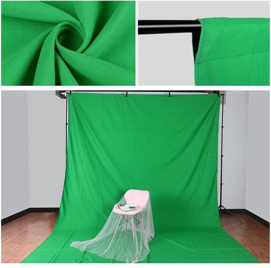 Portables Chromakey-Hintergrundsystem – 4m X 2,4m Schwarzer Hintergrund, Faltbar, Für Fotografie, Live-Streaming & Videos