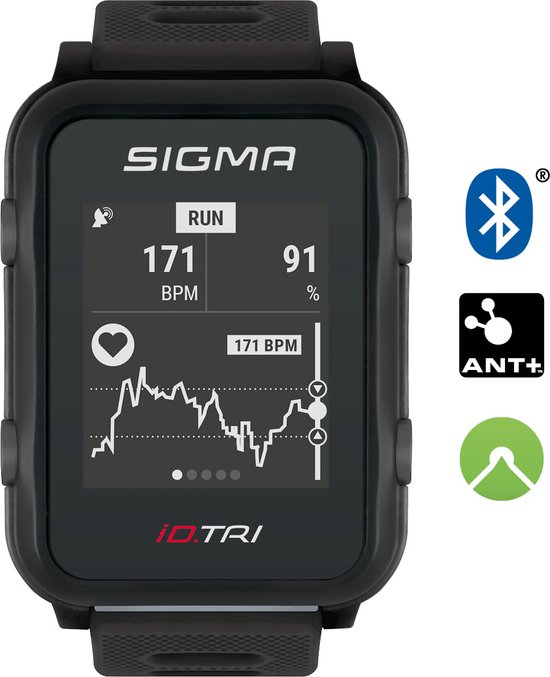 SIGMA Sporthorloge iD.TRI Black Basic