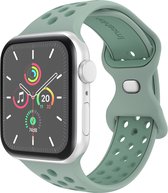 iMoshion Sport⁺ bandje voor de Apple Watch Series 1 / 2 / 3 / 4 / 5 / 6 / 7 / 8 / 9 / SE / Ultra (2) - 42 / 44 / 45 / 49 mm - Maat S/M - Light Green & Green