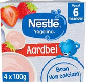 Nestlé Yogolino Aardbei - baby toetje - vanaf 6 maanden - 6 stuks - totaal 24 porties