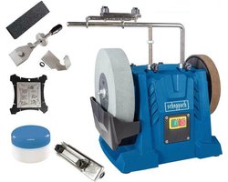 Scheppach Tafelslijpmachine Tiger 7000S - 200W - Natslijpmachine incl. slijpsteen (K220) & accessoires