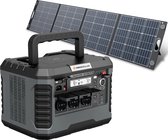 HEKO Solar® Power Station Master 2200 + Unfold 200 - 2200W - 1944Wh Capaciteit - 200W Zonnepaneel - Draagbare Power Station Generator - Powerstation met Zonnepaneel - Snelladen - USB-C 60W PD - Noodpakket - Powerbank - Solar