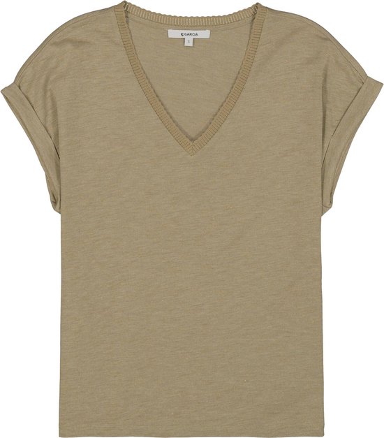 GARCIA Dames T-shirt Groen - Maat XL