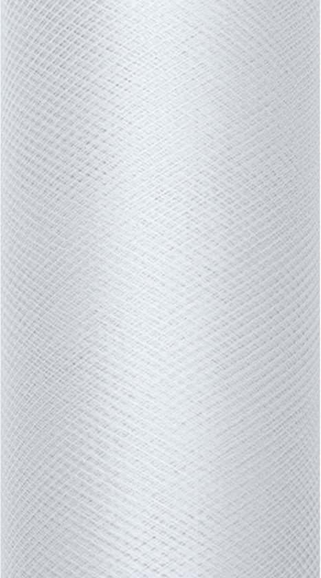 Tissu tulle op rol - 2x - gris clair - 15cm x 9mètres - Tissus de décoration organza/maille