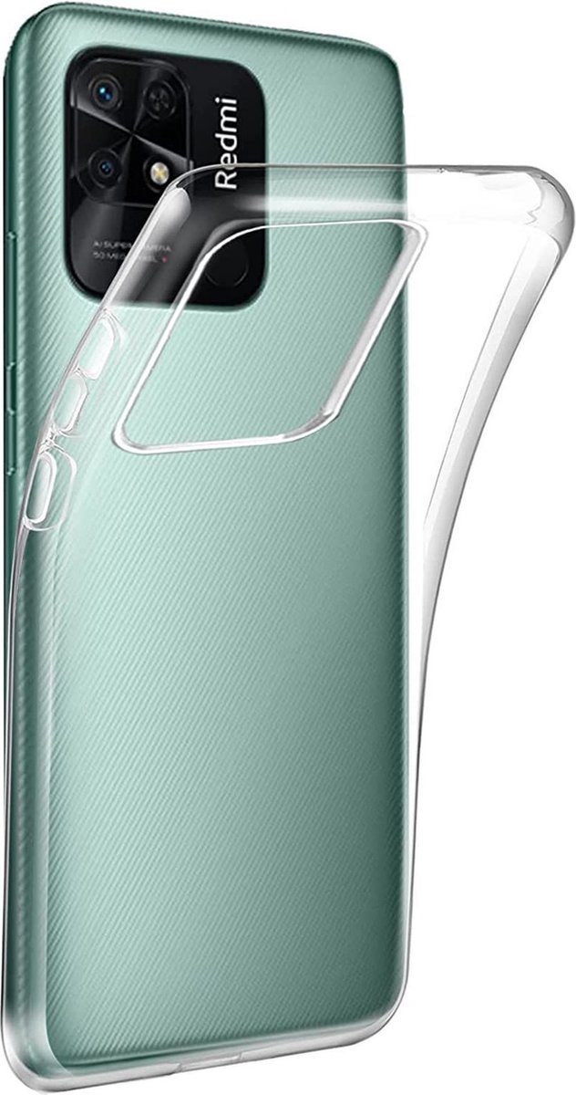 Flexibele achterkant Silicone hoesje Transparant Geschikt voor: Xiaomi Redmi 10c