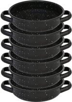 Paellapan mini - staal met antiaanbaklaag - zwart - Ø 14 cm