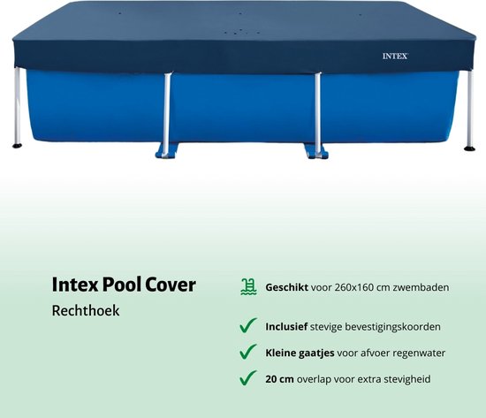 Intex Rechthoekig Frame Zwembad - 220 x 150 x 60 cm - Blauw - Inclusief Afdekzeil - Onderhoudspakket - Zwembadfilterpomp - Grondzeil - Intex Frame Pool