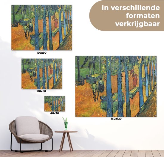 Affiche de jardin Vincent van Gogh 2 - Les Alyscamps - Peinture de Vincent van Gogh affiche de jardin toile en vrac 40x30 cm - Toile de jardin / Toile d'extérieur / Peintures d'extérieur (décoration de jardin)