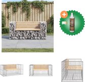 vidaXL Tuinbank schanskorfontwerp 143x71x65 5 cm massief grenenhout Tuinbank Inclusief Houtreiniger en verfrisser