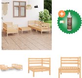 vidaXL 6 delige Loungeset massief grenenhout Tuinset Inclusief Houtreiniger en verfrisser