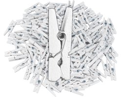 mini houten wasknijpers - set van 400 - wit