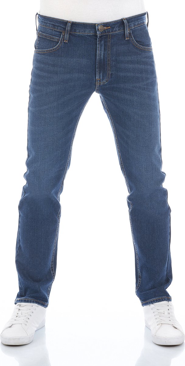 Lee Heren Jeans Broeken Daren Zip Fly regular/straight Fit Blauw Volwassenen Denim Jeansbroek