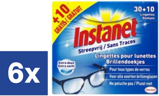 Lingettes pour lunettes Instanet (Pack économique) - 180 lingettes + 60 lingettes gratuites