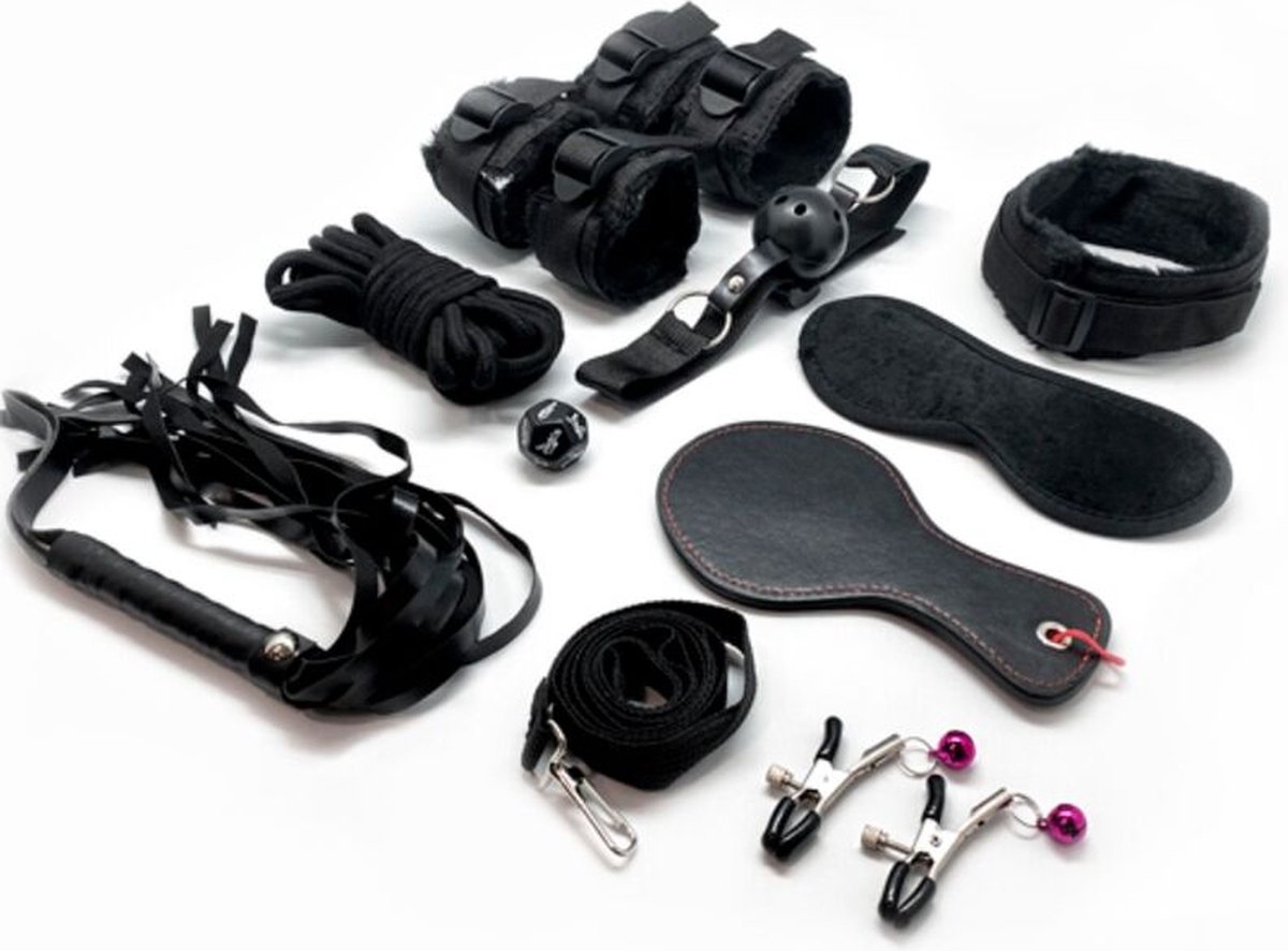 ALIVE - FURY KIT 10 PIECES BDSM BLACK | EXTREME BDSM | FETISH | BONDAGE | SEX TOYS FOR COUPLES