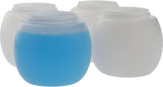 Foto: 4x wasbol 200 ml tot 65 graden doseerbol wasmiddel wasbollen voor wasmachine hdpe kunststof bpa vrij 4 stuks