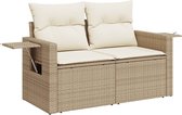 vidaXL-Tuinbank-2-zits-met-kussens-poly-rattan-beige