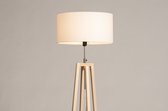 Lumidora Vloerlamp 31131 - LILLE - E27 - Wit - Naturel - Hout - ⌀ 45 cm