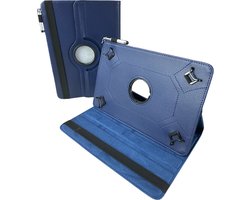 Universele Tablet Hoes voor 10 inch Tablet - 360° draaibaar - Donkerblauw Geschikt voor: Teclast/Huawei/Blackview/Asus/Lenovo/Fusion/Vankyo/Fire/DOOGEE/Hipad/Xiaomi/BOOX/PRITOM/TCL/OPPO Android Pad Tablets