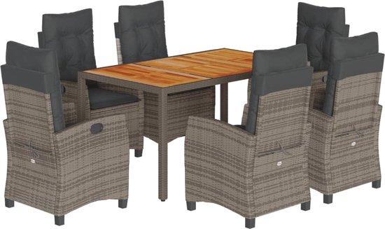 vidaXL-7-delige-Tuinset-met-kussens-poly-rattan-grijs