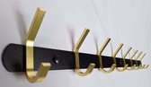 Wandkapstok Goud/Zwart - 16 Haken Kapstokken – 61 cm - Incl. bevestigingsmateriaal - Design - Hoexs