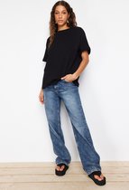 Trendyol TWOSS23TS00040 Volwassenen Vrouwen T-shirt - Zwart - XL