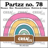 Crealies Partzz Regenboog CLPartzz78 70x45 mm (02-24)
