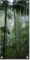 Tuinposter Regenwoud - Tropisch - Jungle - Bomen - Planten - 30x60 cm - Tuindoek - Buitenposter