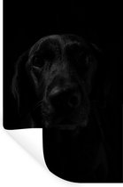 Muurstickers - Sticker Folie - Hond - Huisdier - Zwart - 80x120 cm - Plakfolie - Muurstickers Kinderkamer - Zelfklevend Behang - Zelfklevend behangpapier - Stickerfolie