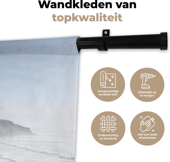 Tapisserie - Tissu mural - Mer - Plage - Escalier - 120x180 cm - Tapisserie