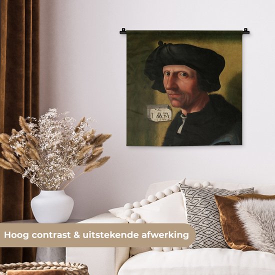 Tapisserie - Toile murale - Portrait de Jacob Cornelisz van Oostsanen - Peinture de Jacob Cornelisz. van Oostsanen - 60x60 cm - Tapisserie murale