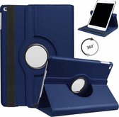 Phreeze Draaibare Tablethoes - Geschikt voor iPad 10.2 (2019) Hoes - Draaibaar met Standaard - Leer Textuur - 7e Generatie - Donker Blauw