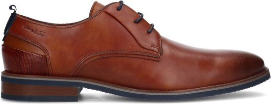 Van Lier - Heren - Cognac leren veterschoenen - Maat 42