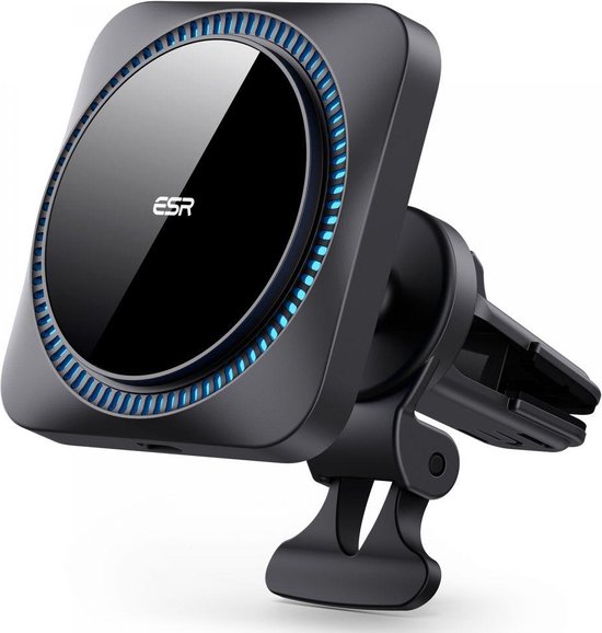 ESR HaloLock Ventilatierooster Houder Auto met MagSafe Opladen 7.5W Zwart