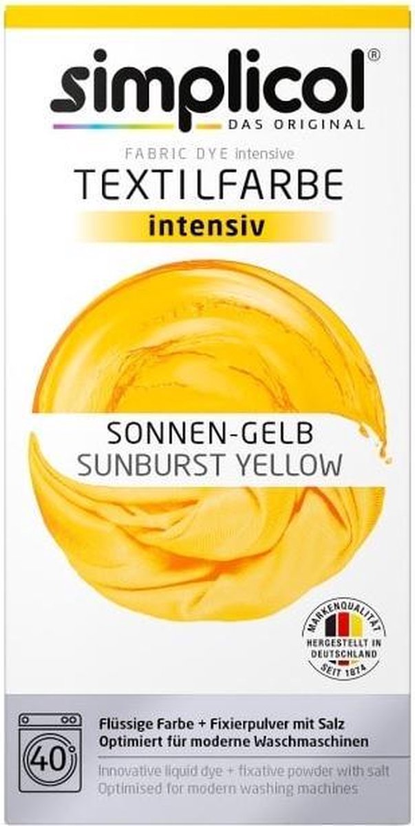 Simplicol Fabric Dye Intensive Sunburst Yellow