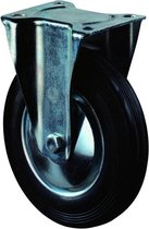 Roulette fixe Westfalia avec pneu en caoutchouc plein, la roue a un diamètre de 200 mm