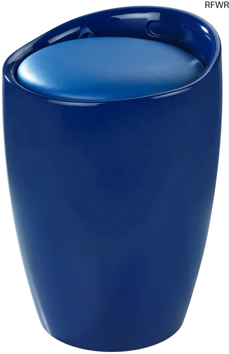 RFWR® Comfortabele ronde badkruk met afneembare waszak - Blauw