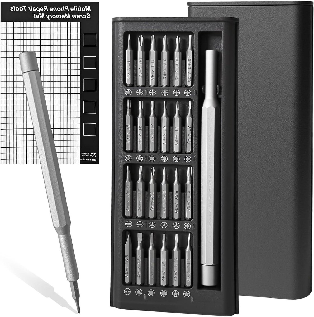 Allecto Plus - Precisie Schroevendraaierset 25-in-1 voor Elektronica Reparatie - Ideaal voor Laptop, iPhone, iPad, PS5, Bril en Horloges