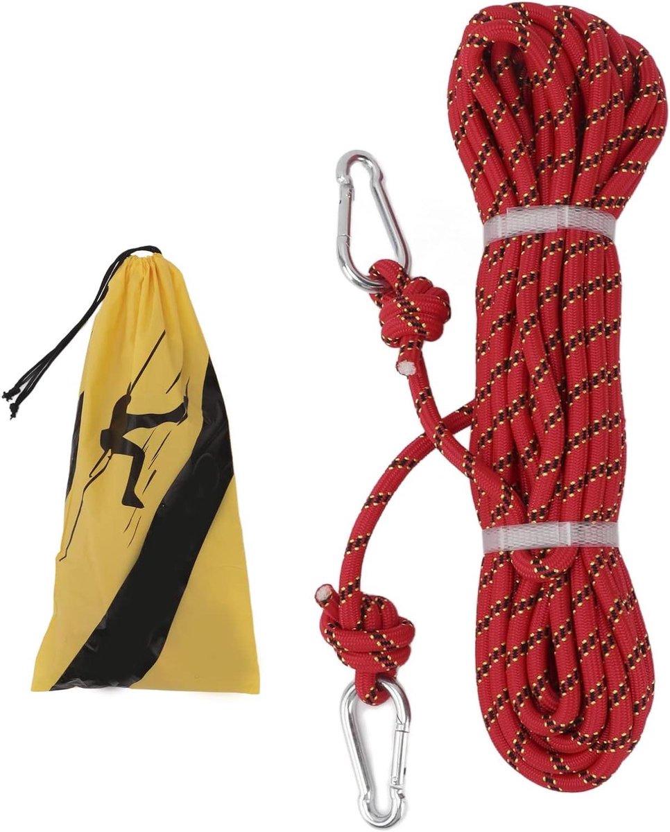Allecto Plus - Klimtouw voor Buiten 10 mm - 15 meter Lengte - Voor Rode Brandtrap Veiligheid - Draagvermogen 3KN - Statisch Rotsklimtouw Abseilkoord voor Kamperen en Bergafwaarts Wandelen - Robuust en Veilig - Outdoor Touw voor Avonturiers.