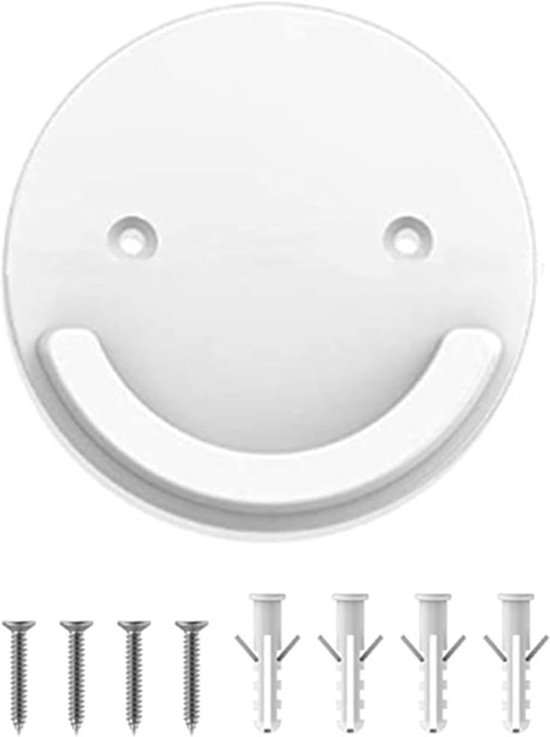 Support de tringle à rideau de douche autocollant - facile à installer - 2 pièces - blanc