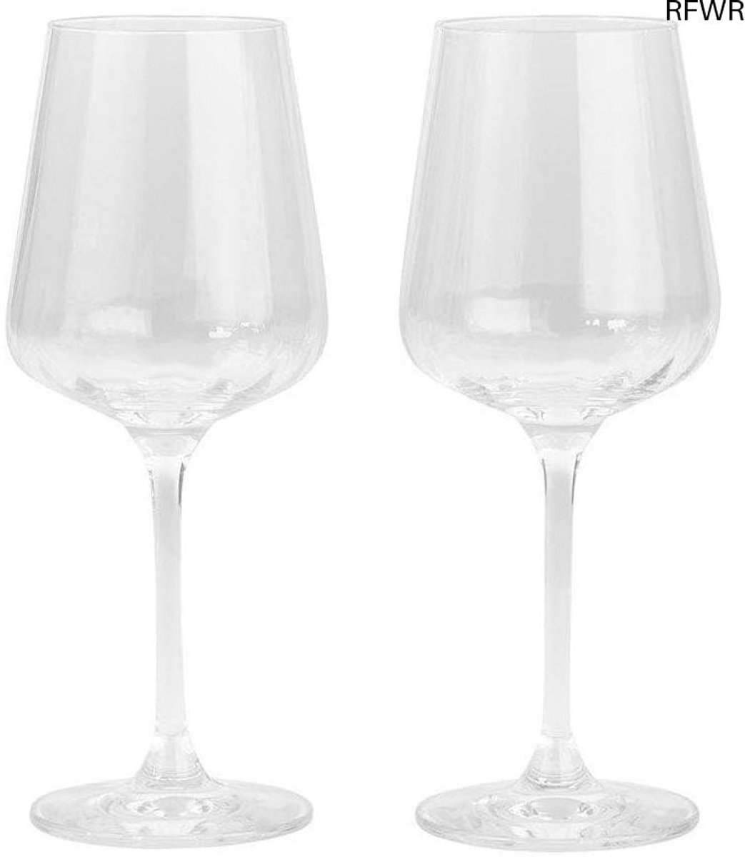 RFWR® Set van 2 Grote Witte Wijnglazen van Kristallijn Glas – Vaatwasmachinebestendig en Elegant Ontwerp