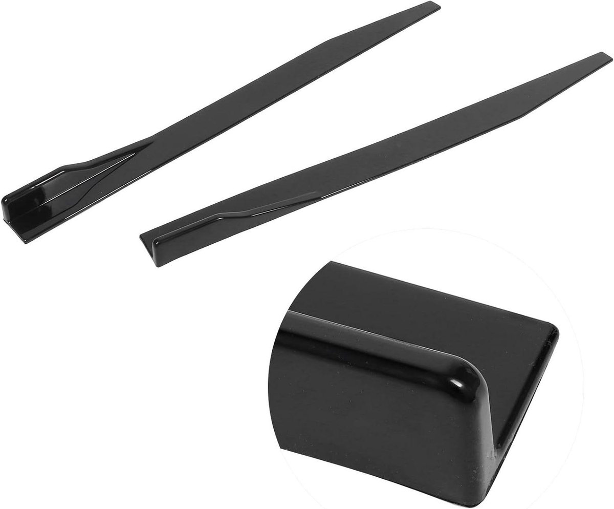 Auto Zijrok 2 Stuks Zijrok Splitter Lip Universeel 120cm Glanzend Zwart - Voor Meer Stabiliteit en Stijlvolle Look.