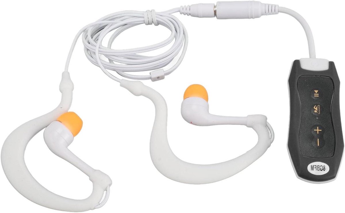 Allecto Plus - Waterbestendige MP3-speler voor Zwemmen 8 GB | IPX8 | Oplaadbaar | Zwemhoofdtelefoon | USB2.0 | Duiken | Hardlopen