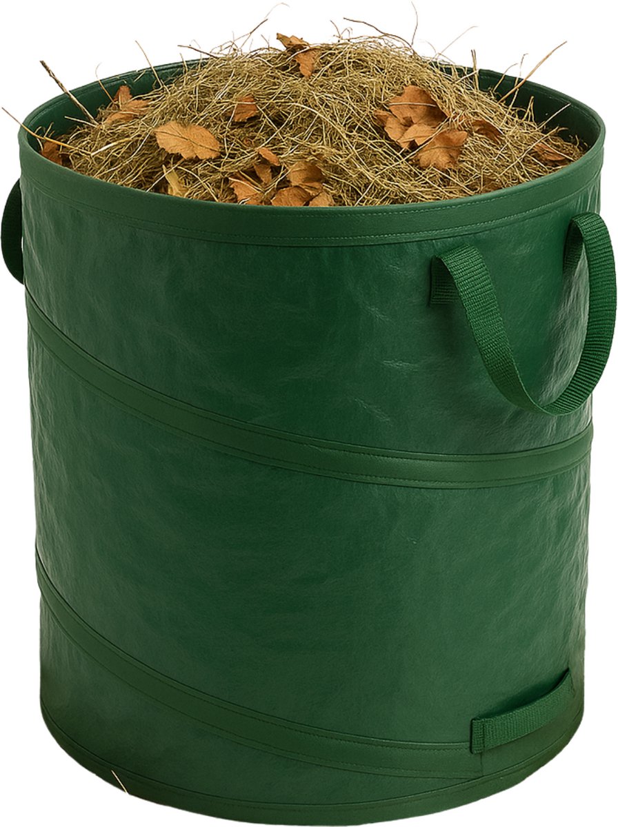 Cheqo® Opvouwbare XXL Tuinafvalzak - Opvouwbare afvalzak - Afvalzakken - Prullenbak - Tuinzak - Wasmand - Tuinafval Zak - Bladzakken - Grote Zak met Hengsels - Duurzaam en Handig — cadeau in Cadeau-ideeën - foto 3