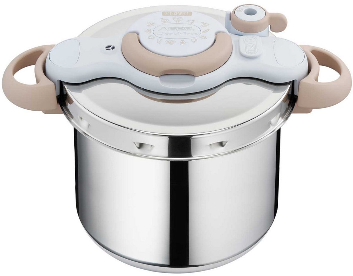 SEB Clipso Minut Eco Respect, 9 l, Keramisch, Gas, Halogeen, Inductie, Verzegelde plaat, Roestvrijstaal, Roestvrijstaal
