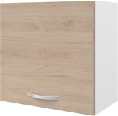 Armoire De Cuisine Suspendue VCM Esilo 50 Cm - Porte Bois Blanc/Chêne Sonoma