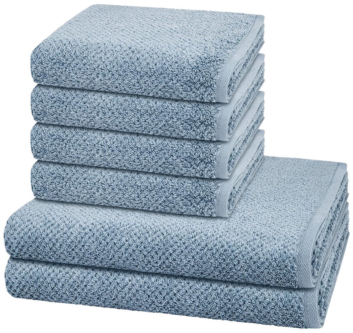 Cawö Sonstiges 4 X handdoek 2 X douchehanddoek - in set 6 pack Pure