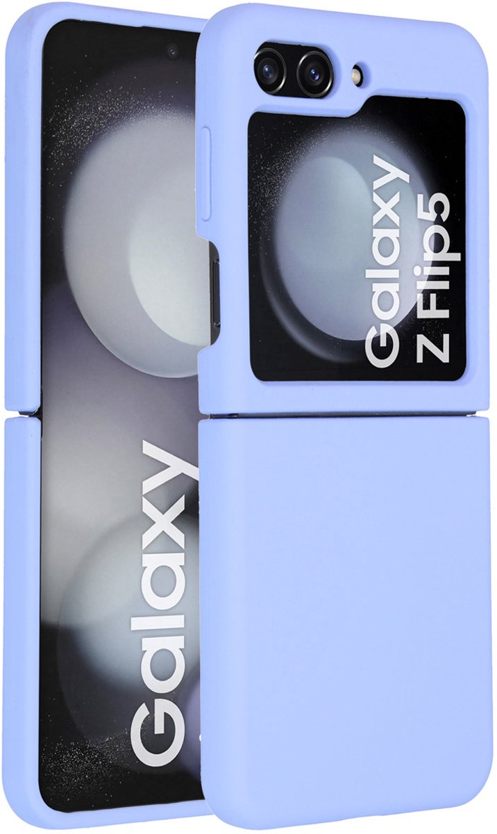 Accezz Hoesje Geschikt voor Samsung Galaxy Z Flip 5 Hoesje Siliconen - Accezz Liquid Silicone Backcover - Paars