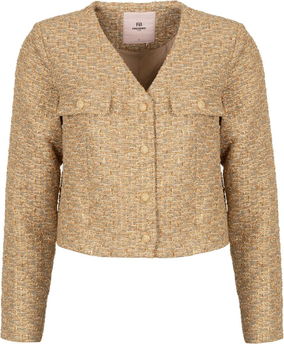 Freebird Larissa Blazers Dames - Goud - Maat M