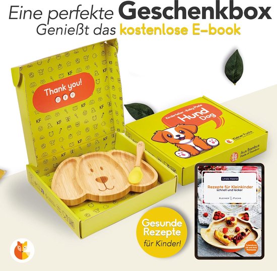 Baby kleine kinderen konijnen zuignap bord, Stay Put voederbord, natuurlijke bamboe blauw