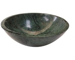 FugaFlow Efficiente Arredo Indian Green Waskom - 43x43x13.5cm - rond - marmer - groen